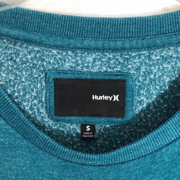Hurley Crew Neck Heathered Teal Adult Small - Picture 7 of 8